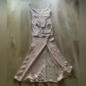 elliatt spinel bronze mauve all over sequin cowl neck gown dress size small new